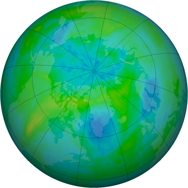 Arctic ozone map for 18 September 2003